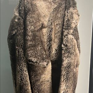 Restoration Hardware Luxe Faux Mink Bean Bag Cover in Dark Brown/Baby&Child